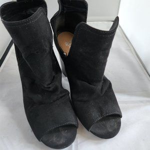 Brash Black Suede"ish" Bootie